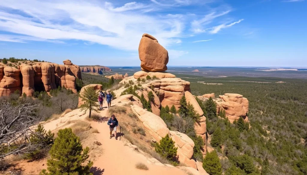 Garden of the Gods observation trail with dramatic rock formations and panoramic views in Shawnee Hills Illinois