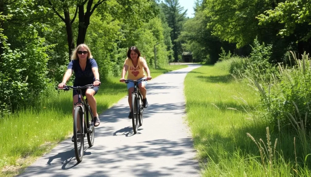 Ghost Town Trail in Indiana County, Pennsylvania with cyclists
