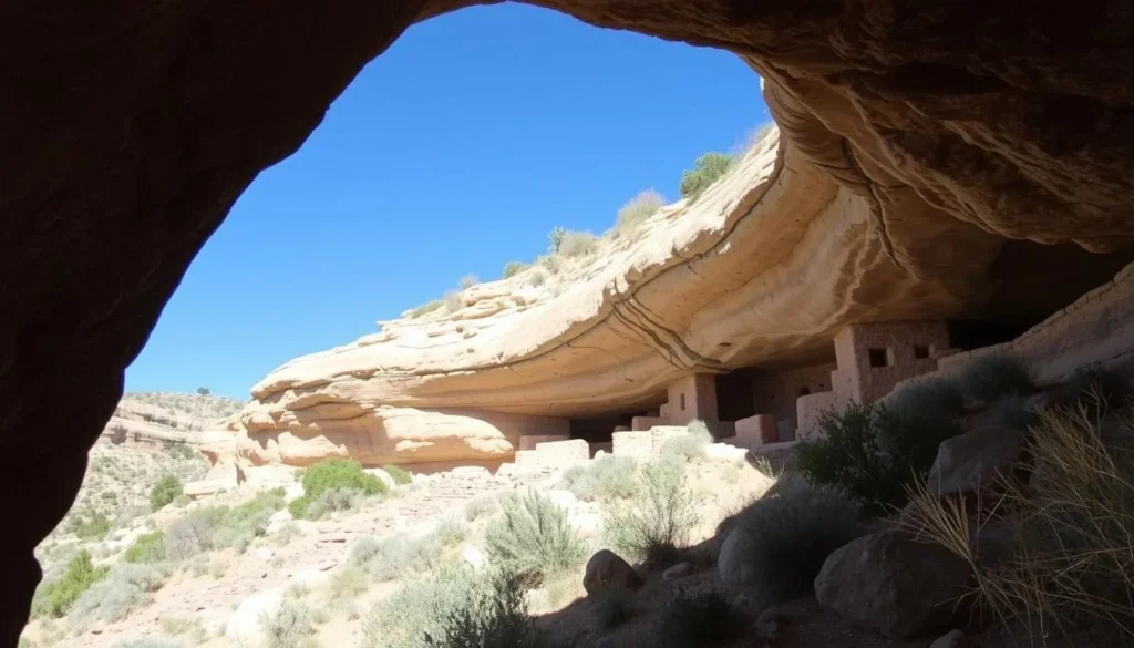 Gila Cliff Dwellings National Monument near Turkey Creek Hot Springs in New Mexico
