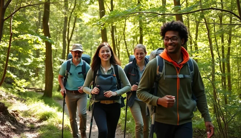 Hikers exploring trails at Yellow Creek State Park in Pennsylvania