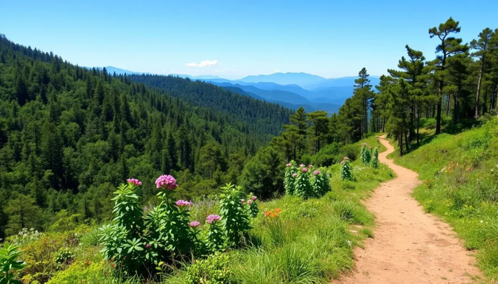 Hiking trail in the hills surrounding Imphal Hiking trail in the hills surrounding Imphal