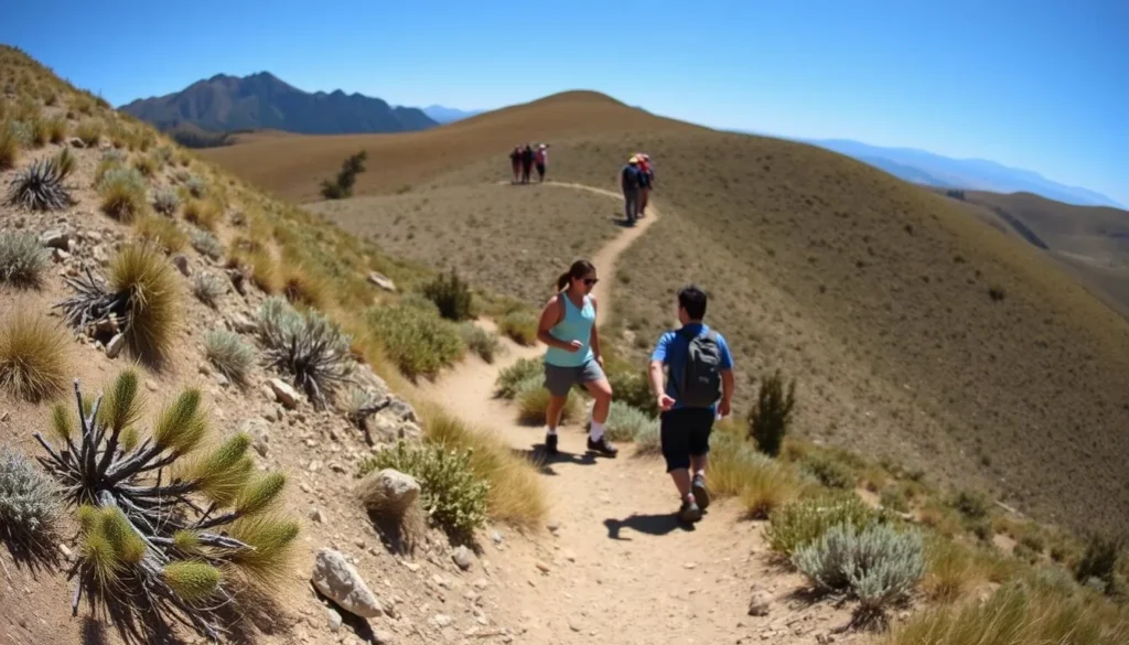 Hiking trail near Carson City with mountain views