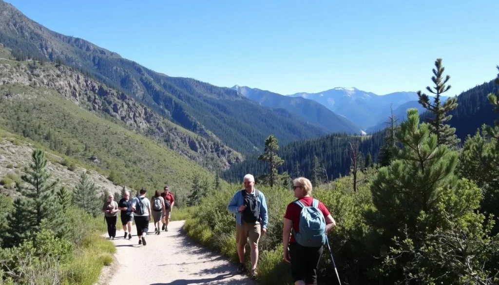 Hiking trail near Glenwood Springs with mountain views