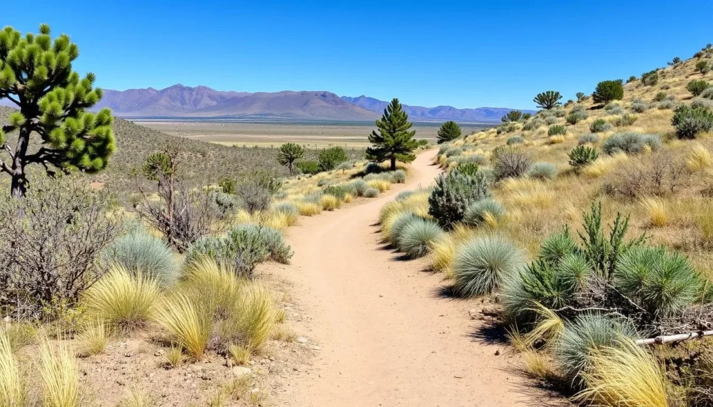 Hiking trail through Fort Stanton-Snowy River Conservation Area