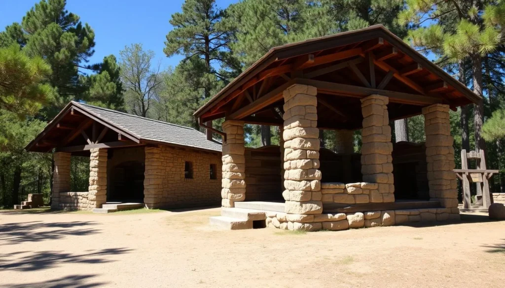 Historic CCC structures at Whipple Dam State Park