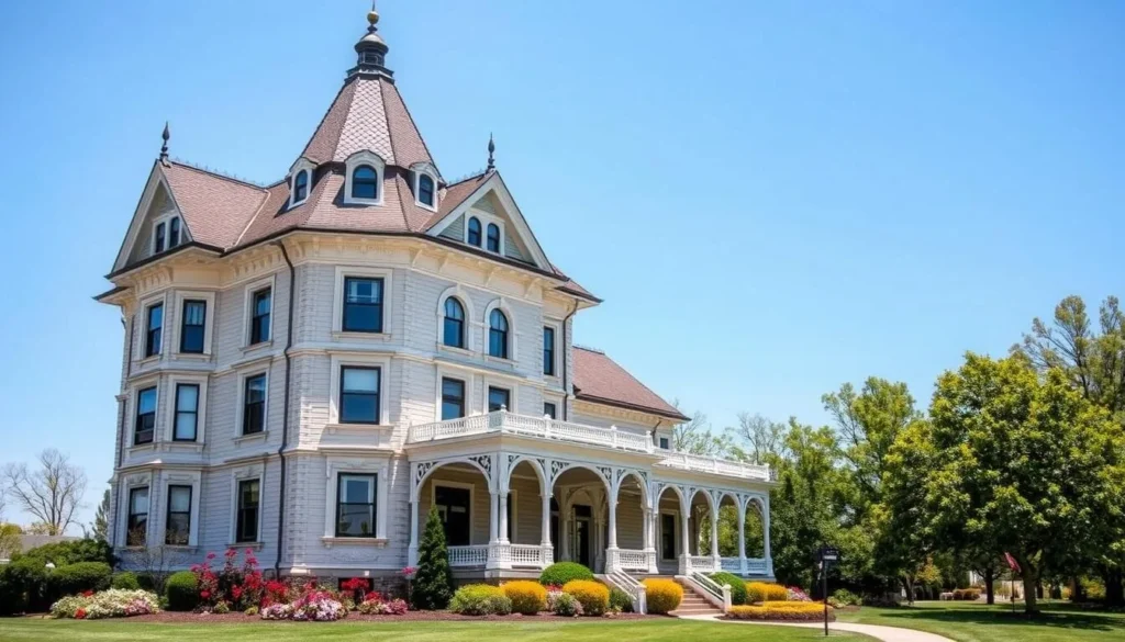 Historic Dillon Home Museum in Sterling, Illinois with Victorian architecture Historic Dillon Home Museum in Sterling, Illinois with Victorian architecture