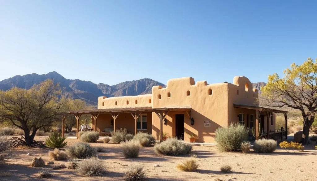 Historic Oliver Lee Ranch House with period furnishings
