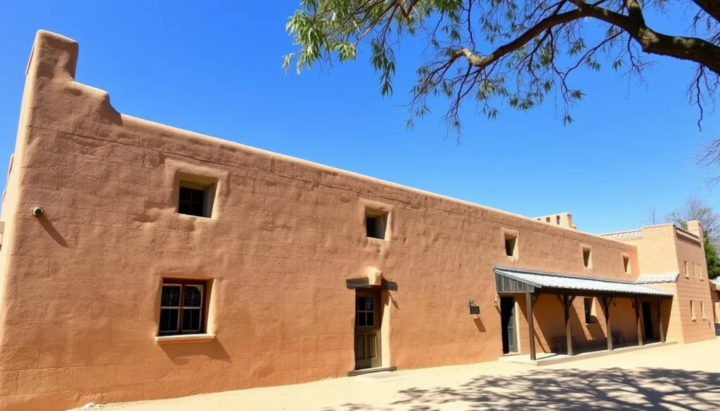 Historic adobe house at William B. Ide Adobe State Historic Park with period furnishings