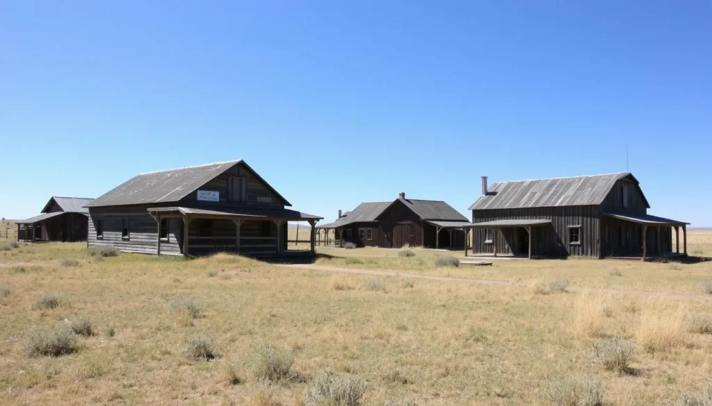 Historic buildings at Rourke Ranch National Historic Site in Comanche National Grassland