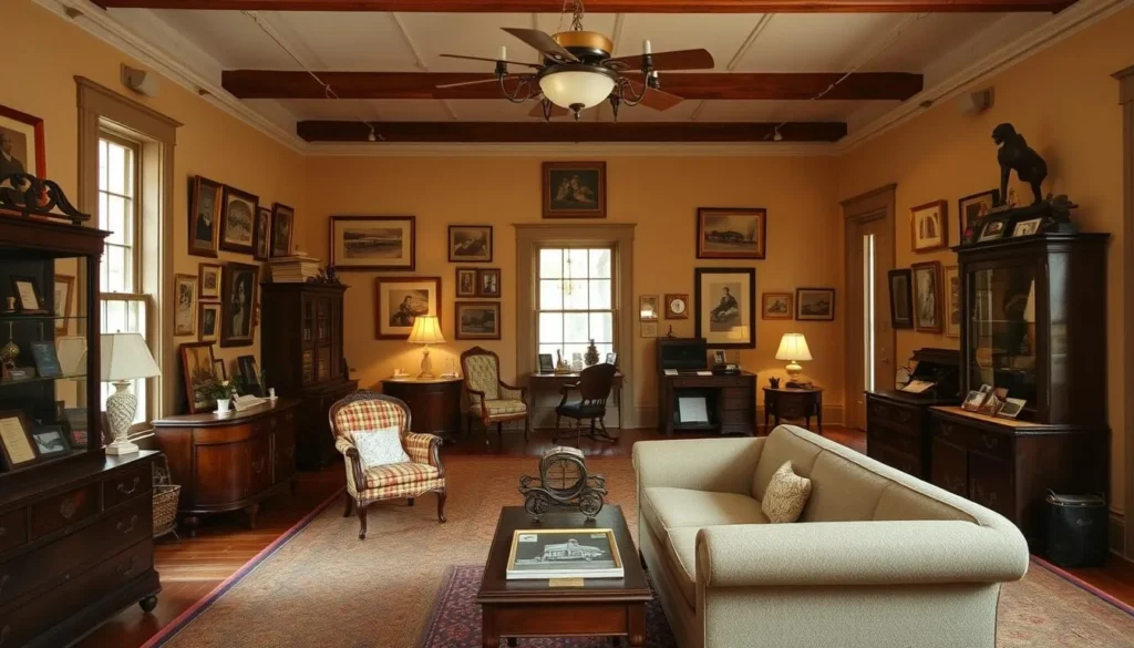 Historic exhibit at the Lincoln Parish Museum showcasing local heritage artifacts