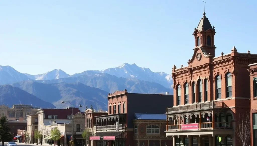 Historic hotel in Silverton with mountain backdrop, close to Howardsville