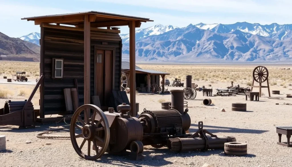 Historic mining artifacts near Fish Lake Valley Nevada