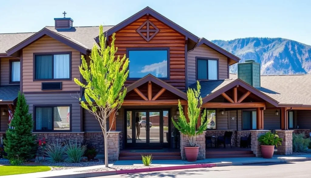 Hotel accommodations in nearby Fruita with mountain views