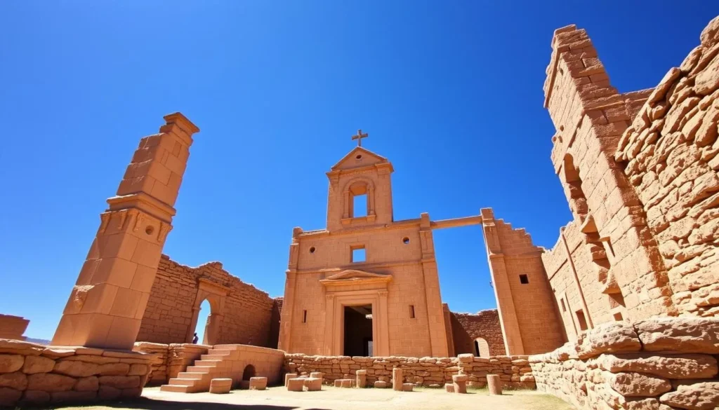Impressive ruins of San Buenaventura church at Gran Quivira Impressive ruins of San Buenaventura church at Gran Quivira