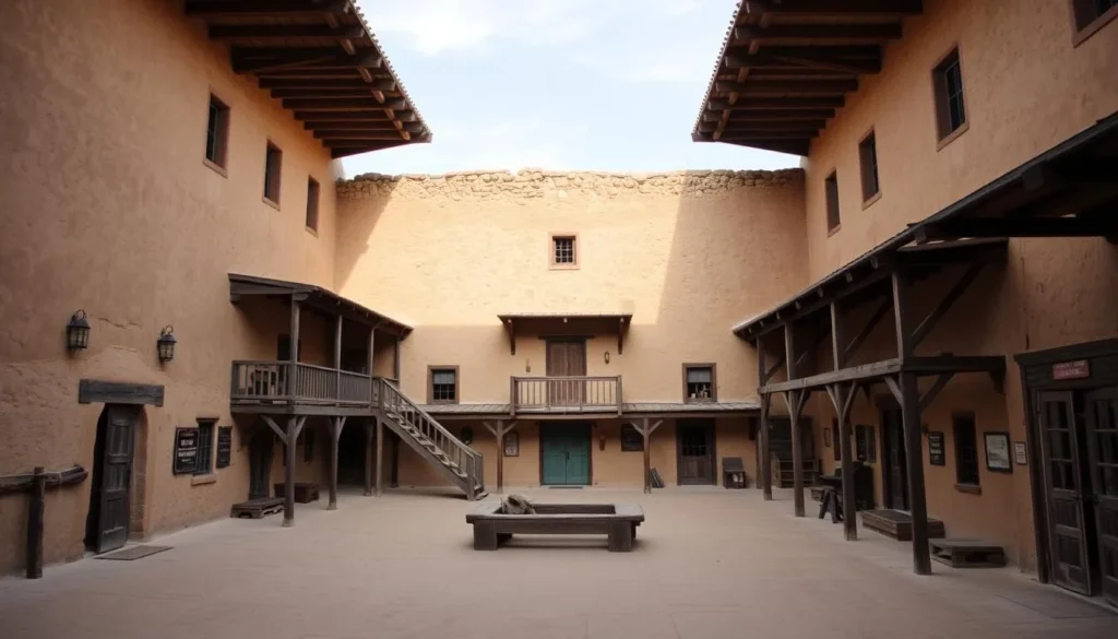 Interior courtyard view of the reconstructed Bent's Old Fort National Historic Site