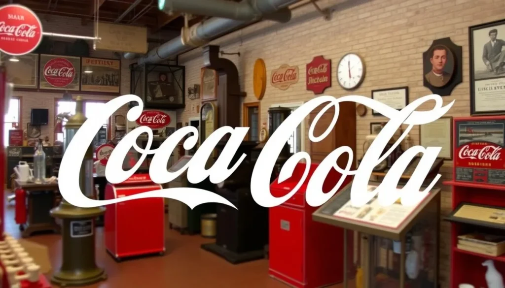 Interior of the Biedenharn Coca-Cola Museum showing vintage bottling equipment Interior of the Biedenharn Coca-Cola Museum showing vintage bottling equipment