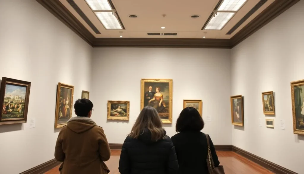 Interior of the Radishchev Art Museum in Saratov showing art collections Interior of the Radishchev Art Museum in Saratov showing art collections