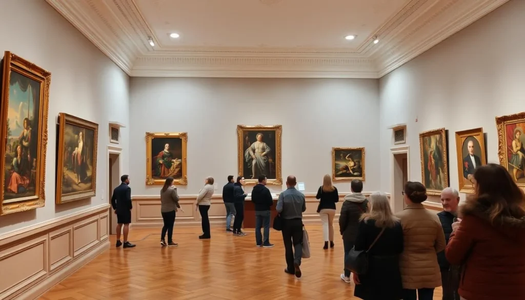 Interior of the Surikov Krasnoyarsk Art Museum showing cultural exhibits Interior of the Surikov Krasnoyarsk Art Museum showing cultural exhibits