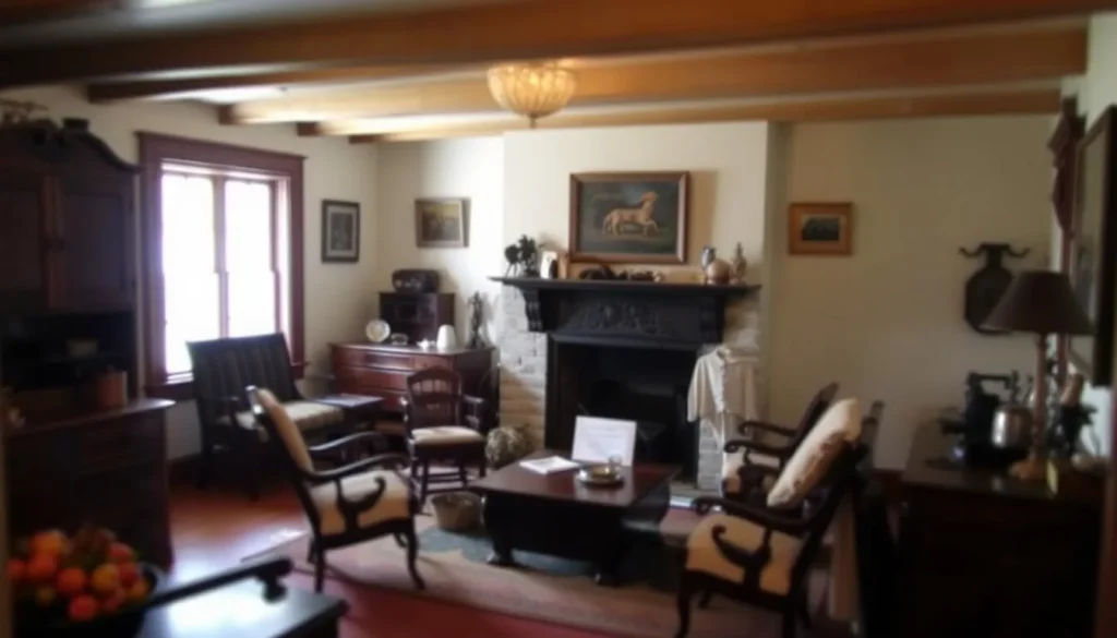 Interior of the Thompson-Neely House showing period furnishings