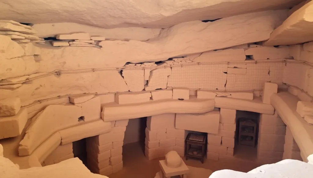 Interior view of the Lower Cliff Dwelling at Tonto National Monument showing the ancient stone walls and architecture