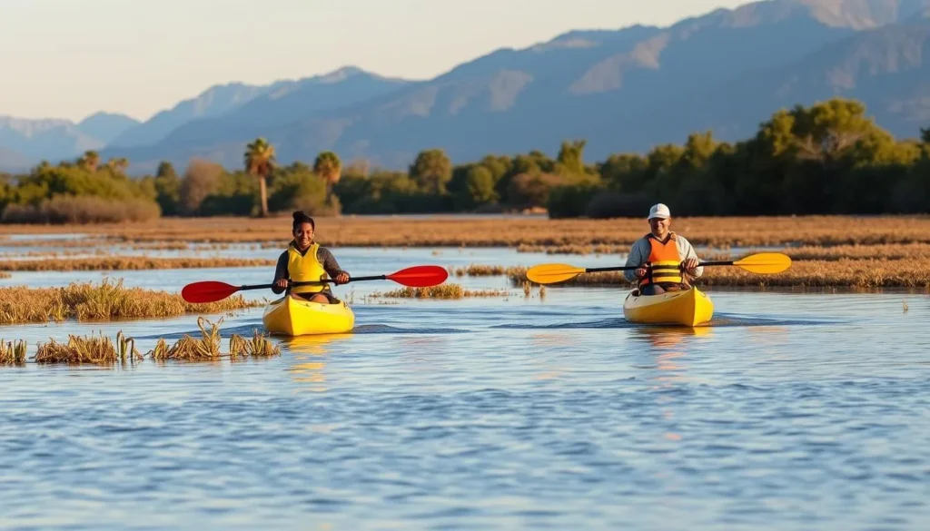 Kayaking through the wetlands of Carson Lake and Pasture Wildlife Management Area Kayaking through the wetlands of Carson Lake and Pasture Wildlife Management Area