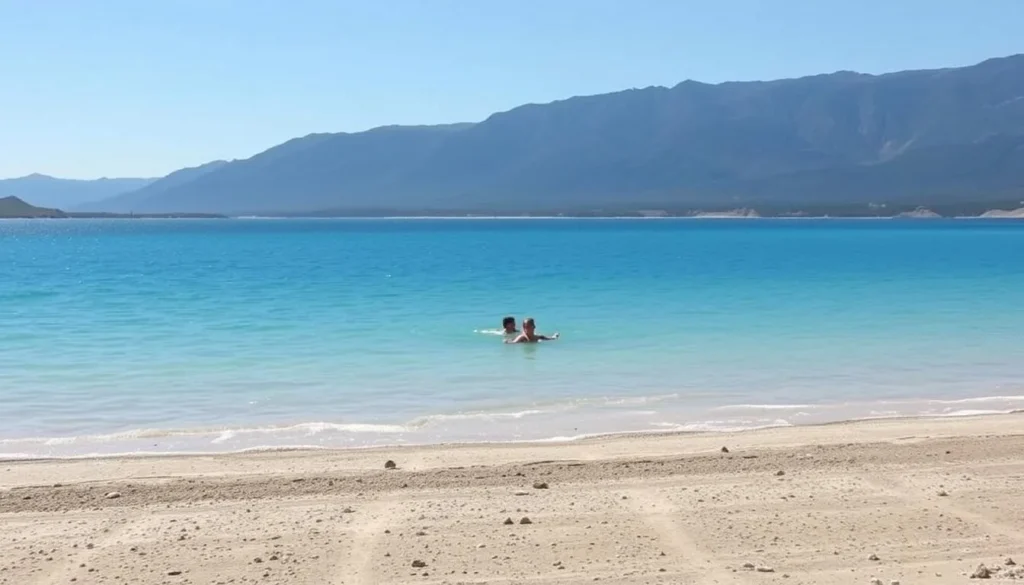 Lake Dus-Khol (Salty Lake) in Tuva with its mineral-rich waters Lake Dus-Khol (Salty Lake) in Tuva with its mineral-rich waters