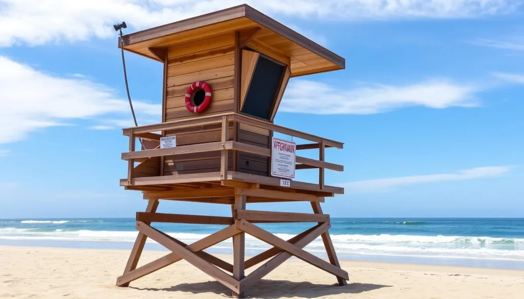Lifeguard tower at San Onofre State Beach California Lifeguard tower at San Onofre State Beach California