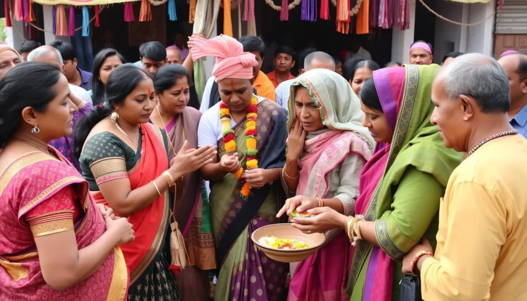 Local Manipuri festival celebration with traditional attire