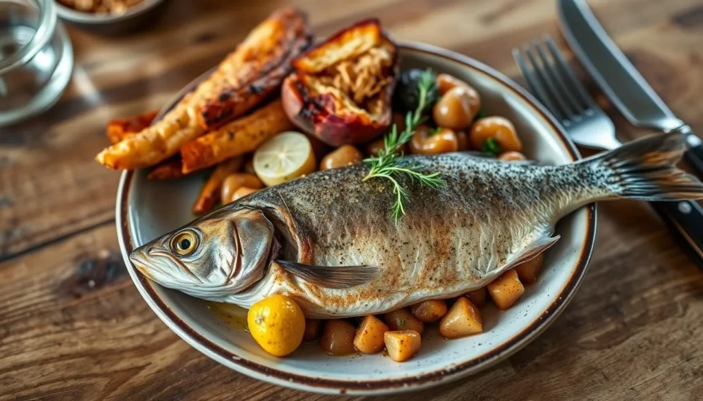Local Nevada cuisine featuring fresh fish and regional specialties Local Nevada cuisine featuring fresh fish and regional specialties