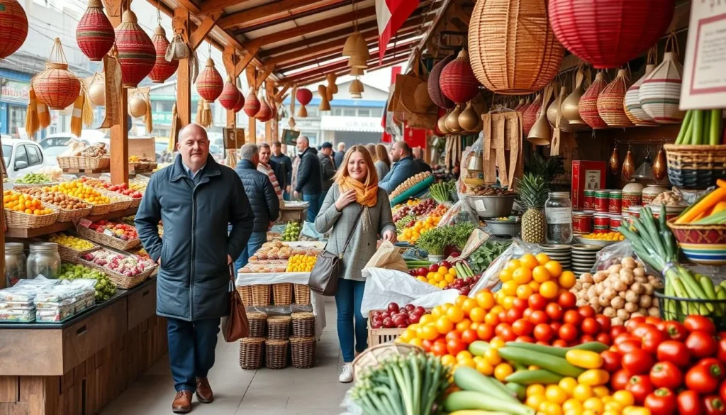 Local market in Saratov with traditional Russian products and produce Local market in Saratov with traditional Russian products and produce