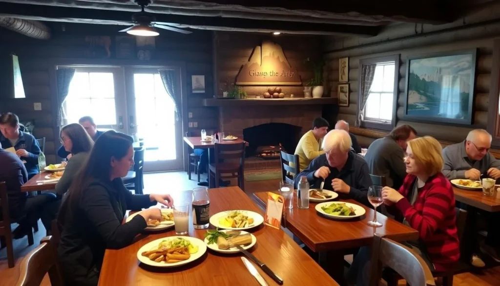 Local restaurant near Wassama Round House State Historic Park serving traditional California cuisine