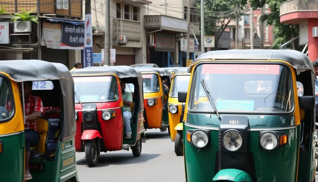 Local transportation options in Ranchi showing auto-rickshaws for exploring Ranchi Jharkhand best things to do Local transportation options in Ranchi showing auto-rickshaws for exploring Ranchi Jharkhand best things to do
