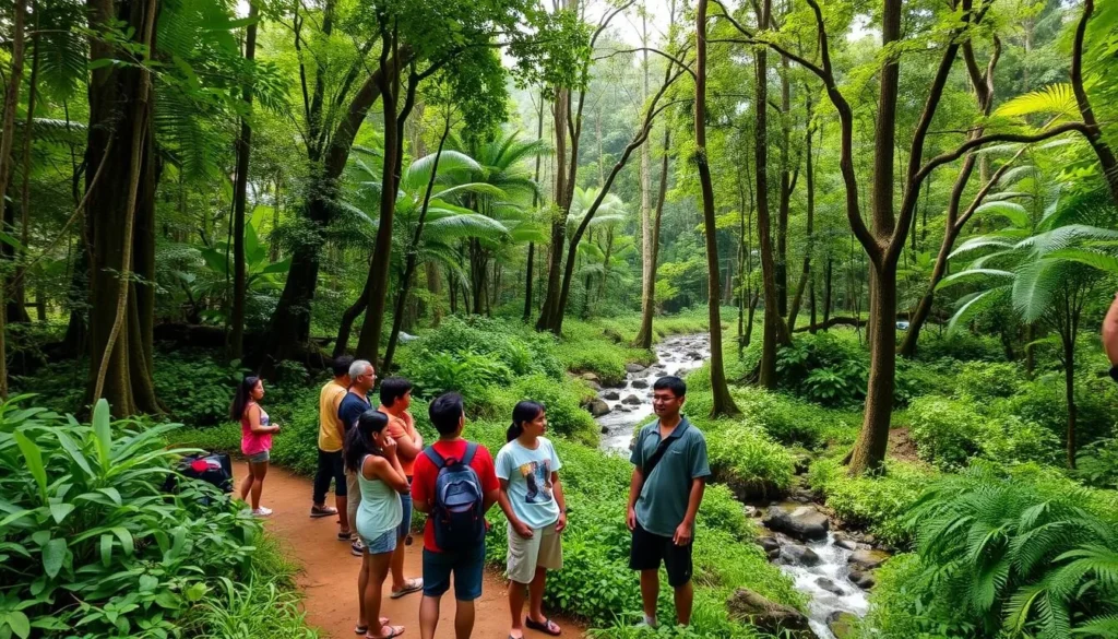 Lush green forests of Namdapha National Park with diverse wildlife and flowing streams