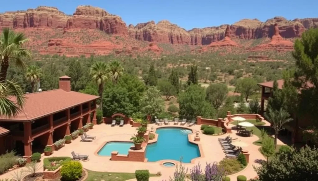Luxury resort with red rock views in Sedona near Sycamore Canyon