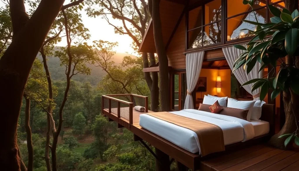 Luxury treehouse accommodation at a coffee plantation resort in Coorg, Karnataka India best things to do