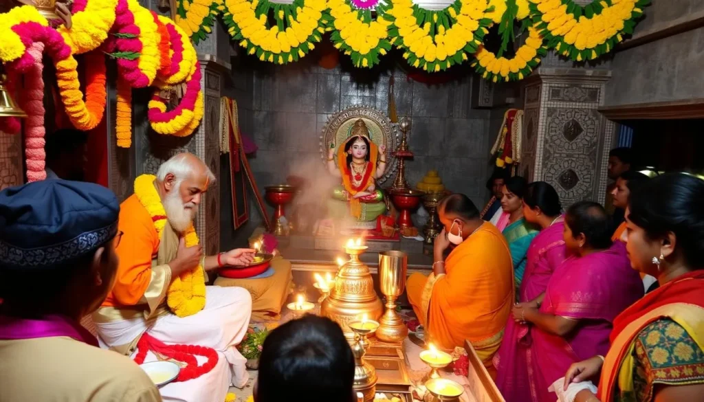 Mahashivratri festival celebration at Mahabaleshwar Temple with traditional decorations and rituals