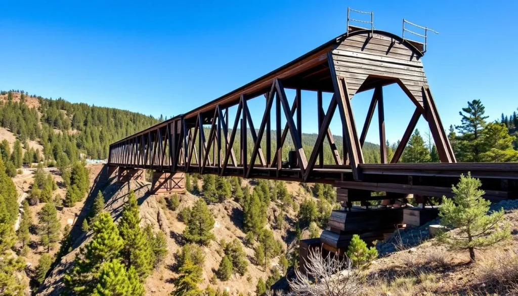 Mexican Canyon Trestle historic railroad bridge in the Sacramento Mountains, New Mexico Mexican Canyon Trestle historic railroad bridge in the Sacramento Mountains, New Mexico
