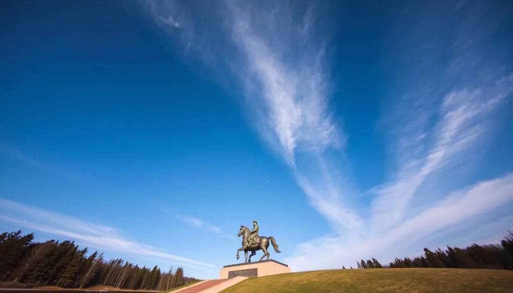 Monument to Salavat Yulaev in Ufa, a massive statue overlooking the Belaya River in Bashkortostan Monument to Salavat Yulaev in Ufa, a massive statue overlooking the Belaya River in Bashkortostan