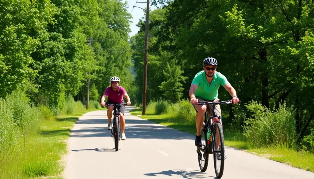 Mountain bikers on the Swatara Rail Trail