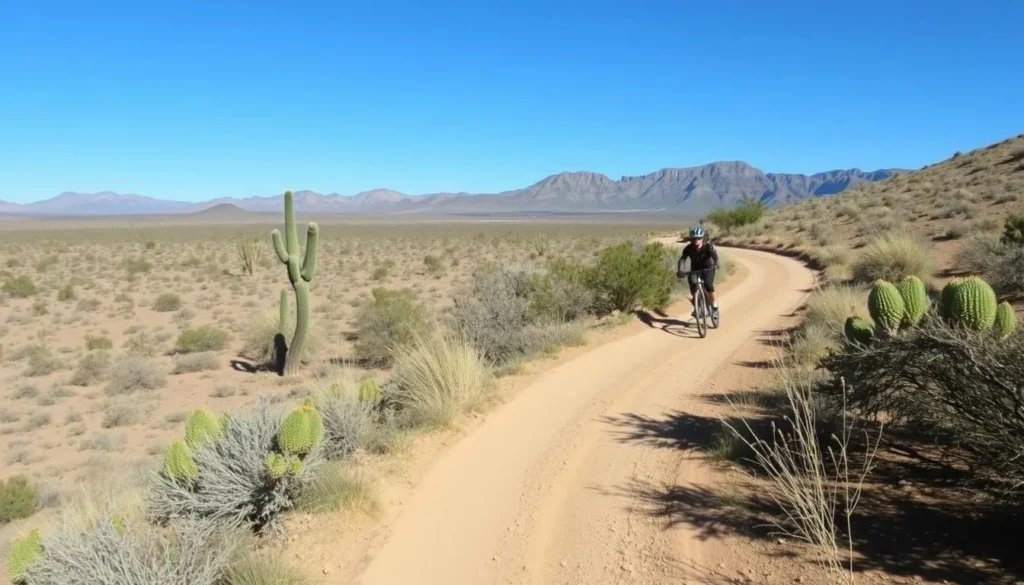 Mountain biking trail in Fort Stanton Conservation Area