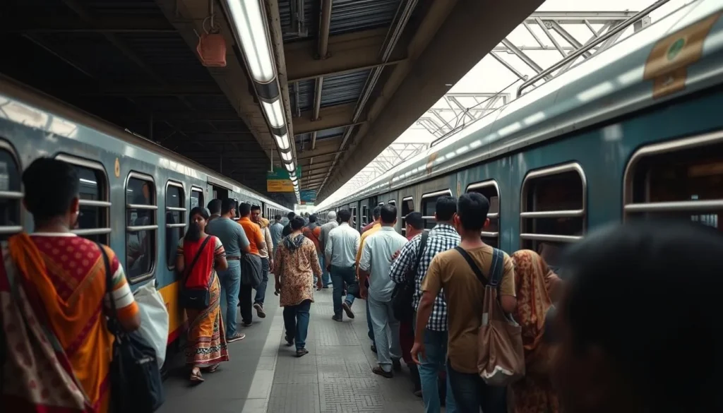Mumbai's iconic local train with commuters - Mumbai travel guide
