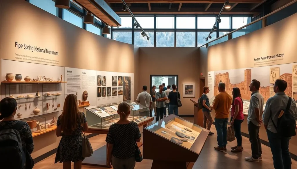 Museum exhibits at Pipe Spring National Monument visitor center