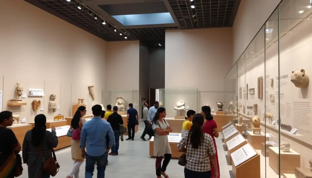 National Museum in Delhi displaying ancient Indian artifacts and art
