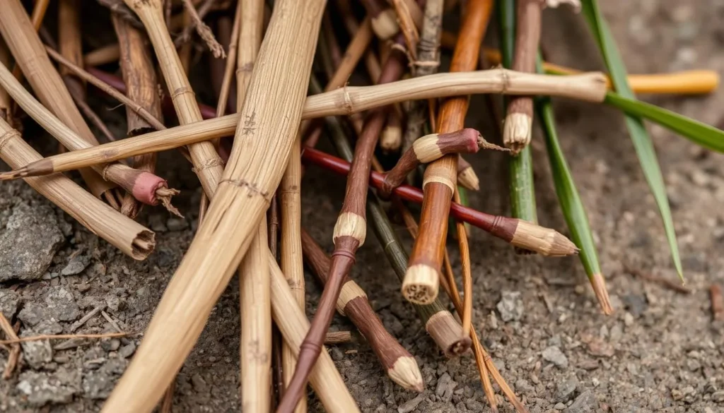 Native plants used in traditional basket weaving at Wassama Round House State Historic Park