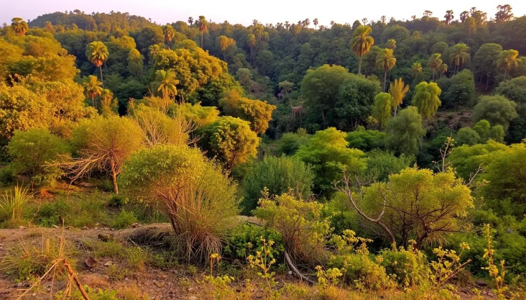 Natural landscape of Sukhna Wildlife Sanctuary with diverse flora and fauna Natural landscape of Sukhna Wildlife Sanctuary with diverse flora and fauna