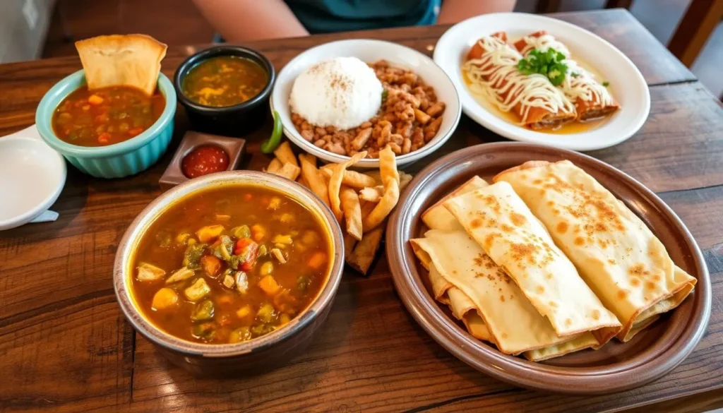 New Mexican cuisine featuring green chile dishes popular near Fort Stanton