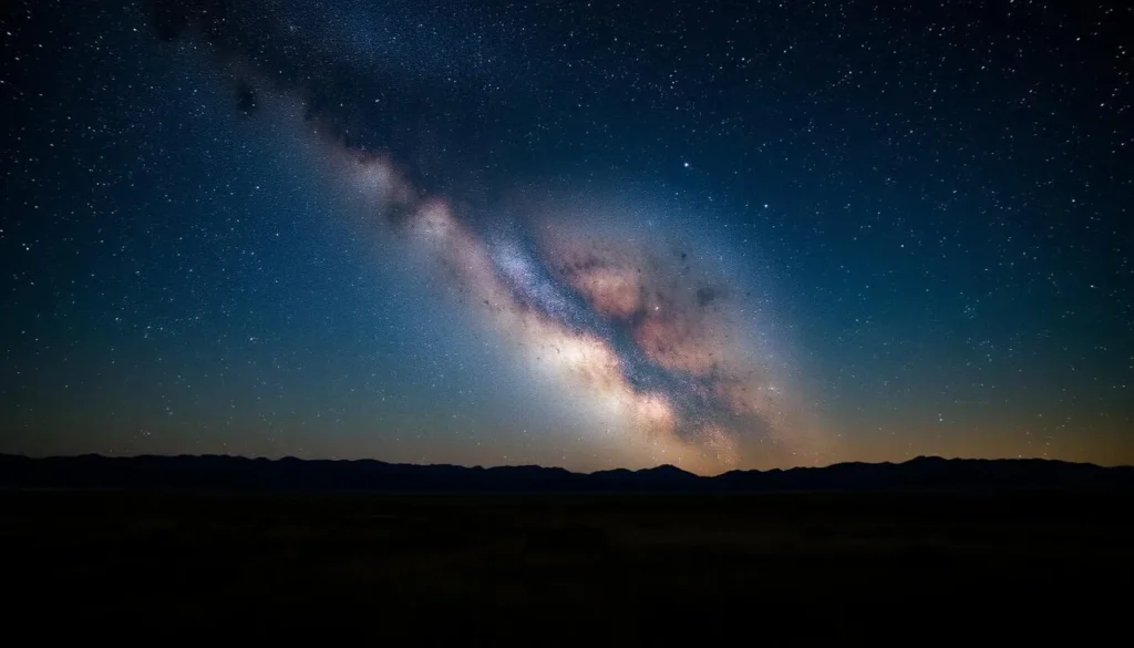 Night sky over San Rafael State Natural Area showing the Milky Way and stars above the grassland landscape
