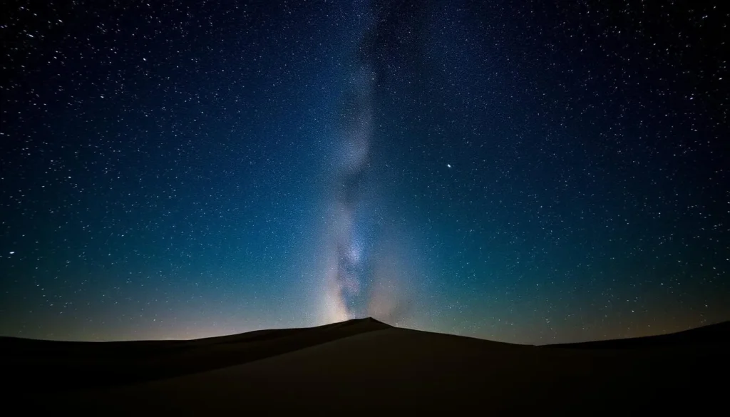 Night sky with stars over the sand dunes at Great Sand Dunes National Park Night sky with stars over the sand dunes at Great Sand Dunes National Park