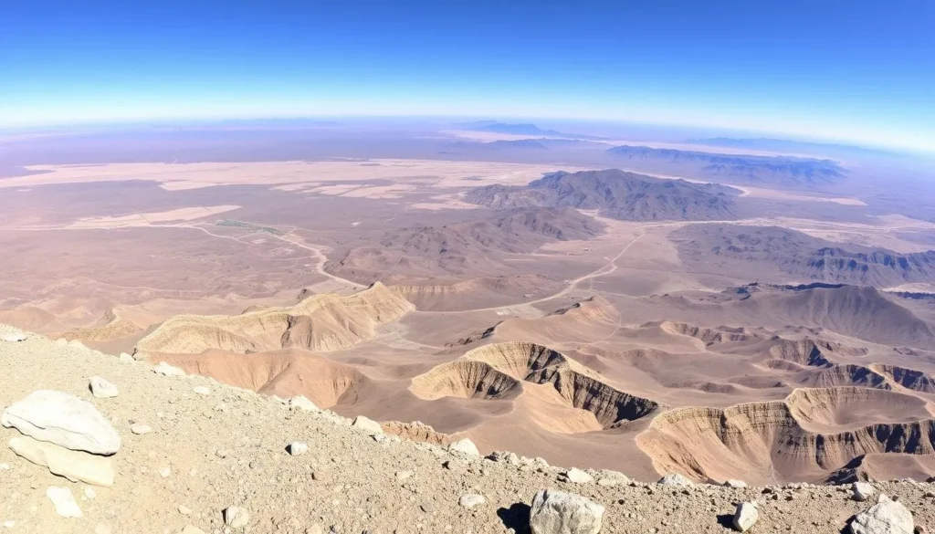 Panoramic view from Arc Dome summit showing Nevada basin and range topography