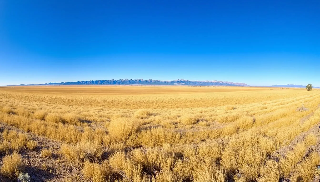 Panoramic-view-of-the-Plains-of-San-Agustin-with-mountains-in-the-background-on-a-clear-day Panoramic view of the Plains of San Agustin with mountains in the background on a clear day